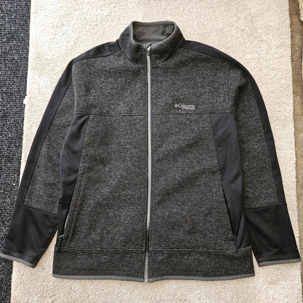 Mens Columbia Titanium Omni Heat Wool Full Zip Up Jacket sz XL - Picture 1 of 16